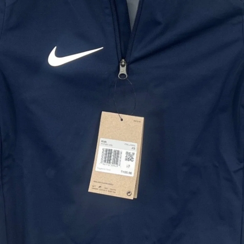 Nike Storm-FIT Strike 24‎ Soccer Drill Quarter Zip Jacket Youth XS Navy NWT